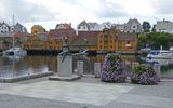 Marilyn Monroe statue on the bank of Smedasundet Sound in Haugesund, Norway