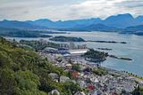 View of Borgund Fjord from Mt. Aksla