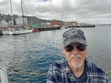 Bill on the tender dock in Lerwick, Shetland Islands