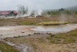 Hot pool and geothermal activity in Geysir Geothermal Area