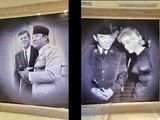 Anyone think its an accident that these two photos are on either side of the entrance to the restroom
