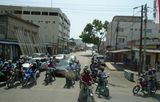 Motorbikes are a primary transportation mode in Lome, Togo.JPG