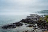 Foggy Lake Superior shoreline, Grand Marais