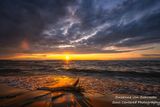 Lake Superior sunset with driftwood 2