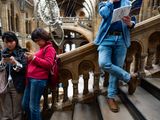 On the Hintze Hall Staircase, Natural History Museum, London
