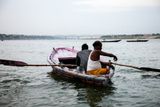 Fishing on the Ganges, Varanasi, India