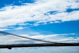 Under the Cables of Brooklyn Suspension Bridge, New York City, USA