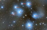 The Pleiades (M45), Annotated