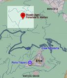 Map showing Museo AgroForestale SanMatteo near Erice