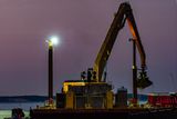 Dredging At Dawn