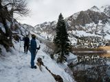 Hiking along Convict Lake