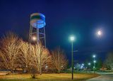 Water Tower Lit Blue For World Autism Month 90D61210-4