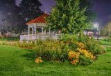 Bandstand Beyond Butterfly Garden At Night 90D75025-9
