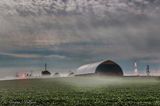 Moonlit Canvas Barn In Dissipating Ground Fog 90D80468-72