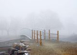 Duck Island Footbridge In Fog DSCN155723