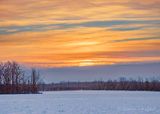 Clouded Sunrise Beyond Snowy Field DSCN156923