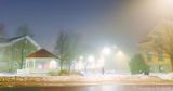 Town Square In Night Fog 90D100995