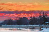 Bottom-lit Cloud Bank At Sunrise 90D102292