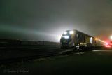 VIA Rail Train Ottawabound On A Foggy Night 90D130188