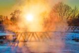 Footbridge Shadow In Steam Fog 90D137099