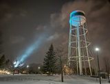 Water Tower At Night (iPhone14-3734)