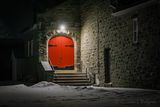 Church Side Door At Night 90D137594