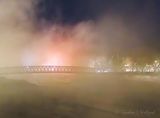 Duck Island Footbridge In Steam Fog At Night 90D139802