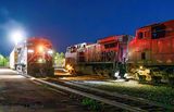 Eastbound CPKC Passing Westbound At Dawn 90D154038