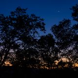 Waning Crescent Moon before the sunrise