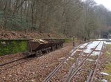 Narrow gauge mining tracks