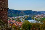 The town of Wertheim and its Castle at the River Main