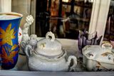Antiques displayed in Window