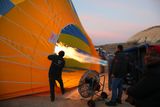 Cappadocia hot air balloon set-up  - propane gas burner