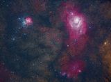 Trifid and Lagoon Nebulae