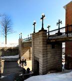 La passerelle sur la porte Prescott,  Vieux Qubec 