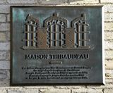 Plaque de la maison Thibaudeau