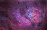 Center of the lagoon nebula