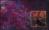 SN 1987A inset in the Tarantula nebula