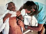 Dr. Amnon Zvieli treats local Bedouin