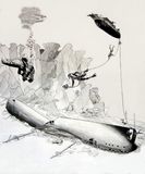 Dunraven drawing by expedition member Shlomo Cohen