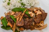 Stir-Fried Beef with Mangetout and Cashews