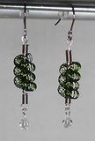 earrings - green wire