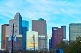 Houston skyline from study patio