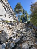 Switchbacks near top of Nevada Fall