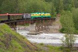 White Pass and Yukon Railway train in Alaska