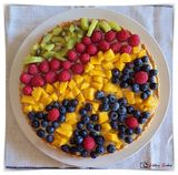 Tarte 100 % vegan (crme patisire et fruits dt)