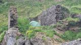 May 23 Portgiskey camp amidst ruins by the beach