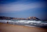Corsica Day 14 High waves at Calvi beach