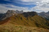 View towards Marmolada, from Sella Brunech