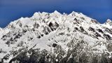 Mount Olympus, East and West Peak, Hoh Glacier, Blue Glacier, Mt Mathias, Olympic Mountains, Washington 575 